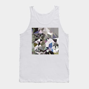 Davy Grey Abstract Low Polygon Background Tank Top